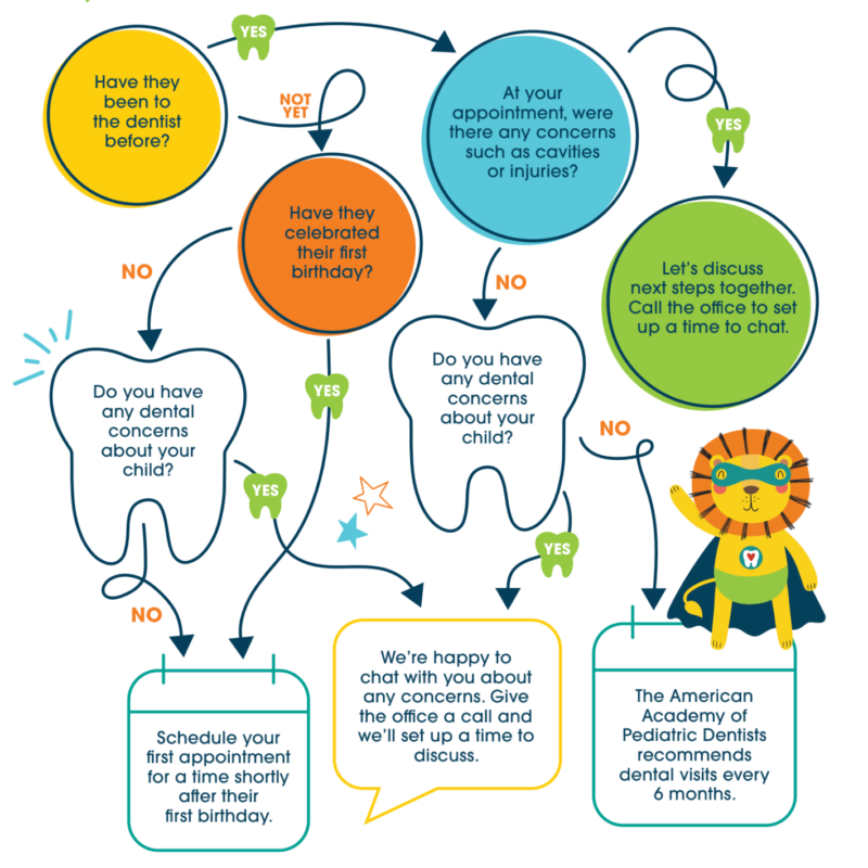 When to visit the dentist Info Graphic